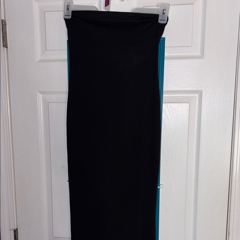 SHEIN Black Strapless Maxi Tube Dress